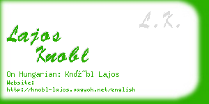 lajos knobl business card